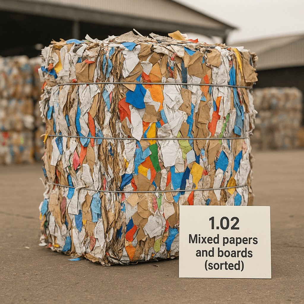 Mixed paper bales